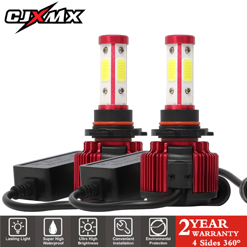 CJXMX 4 боковые 12000LM 90 Вт 6500 к супер яркие H4 H7 Светодиодные Автомобильные фары