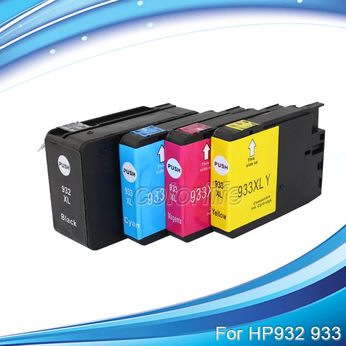 

4 Pack 932XL 933XL Ink Cartridge with newly updated chips for HP OfficeJet Pro 7510 7512