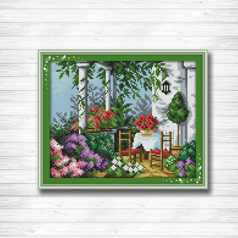 

Wading in a river scenery paintings dmc 14CT 11CT counted cross stitch Needlework Set Embroidery kits Handmade Art Home decor