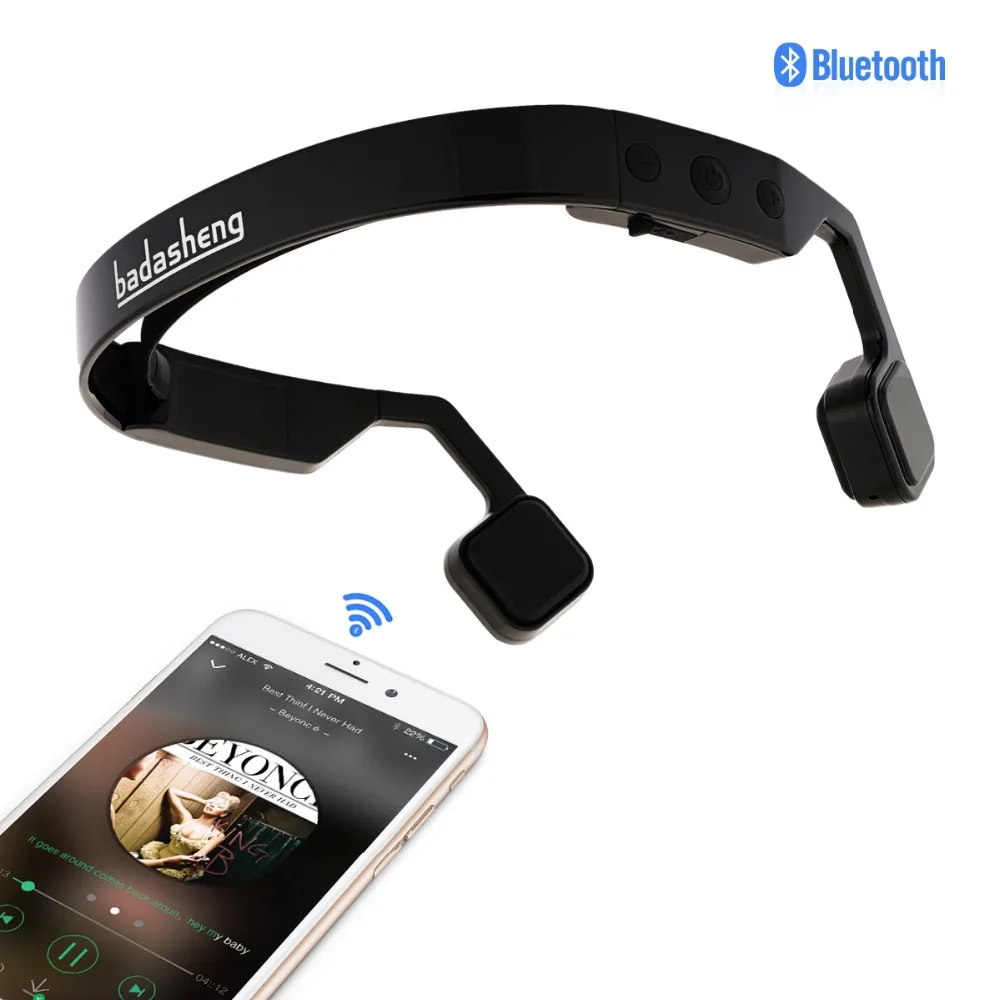 

Bone Conduction Bluetooth Stereo Headset Sports earphone Headphones with microphone Hearing aid headphone for old man