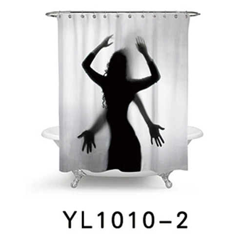 1 шт креативный узор занавеска для душа Сексуальная Женская Экологичная полиэфирная Высококачественная моющаяся душевая занавеска для ванной - Цвет: YL1010-2