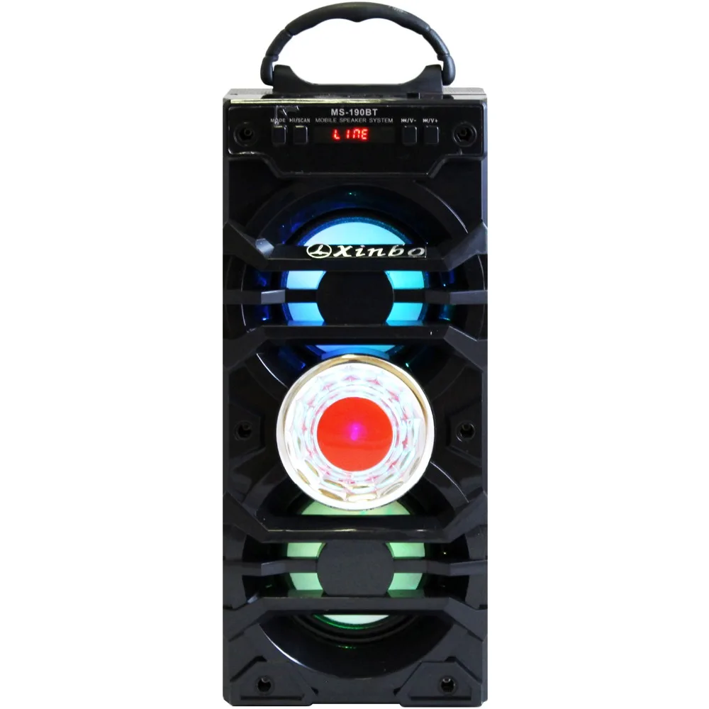 

Portable Bluetooth Speaker with LED Light Radio MP3 USB TF Card Music Party