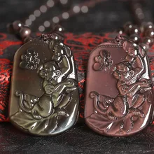 Из обувь для мужчин и женщин натуральный цвет льда счетчик подлинной обсидиан Киргизия обезьяна Цепочки и ожерелья Jewelry Yinji по выгодной Сделано в Китае