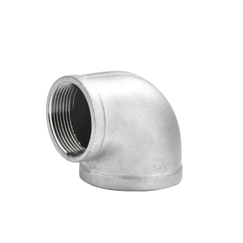 

3/8" 1/2" 3/4" 1" 1-1/4" 1-1/2" BSP Female Thread 201 Stainless Steel 90 Degree Elbow Reducer Pipe Fitting Connector Adapter