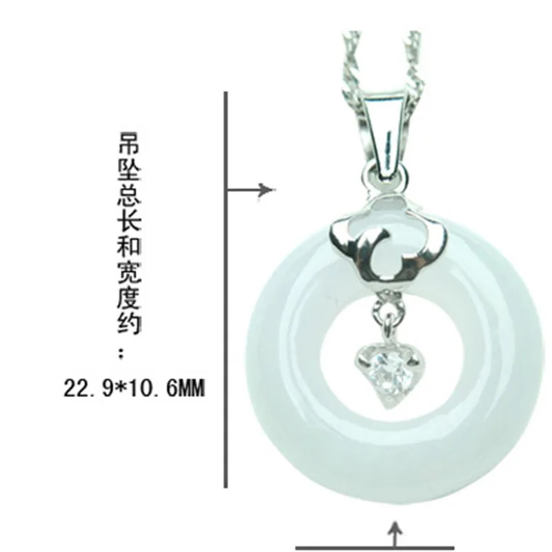 925 пробы серебряный светильник зеленый нефрит ожерелье кулон ювелирные изделия