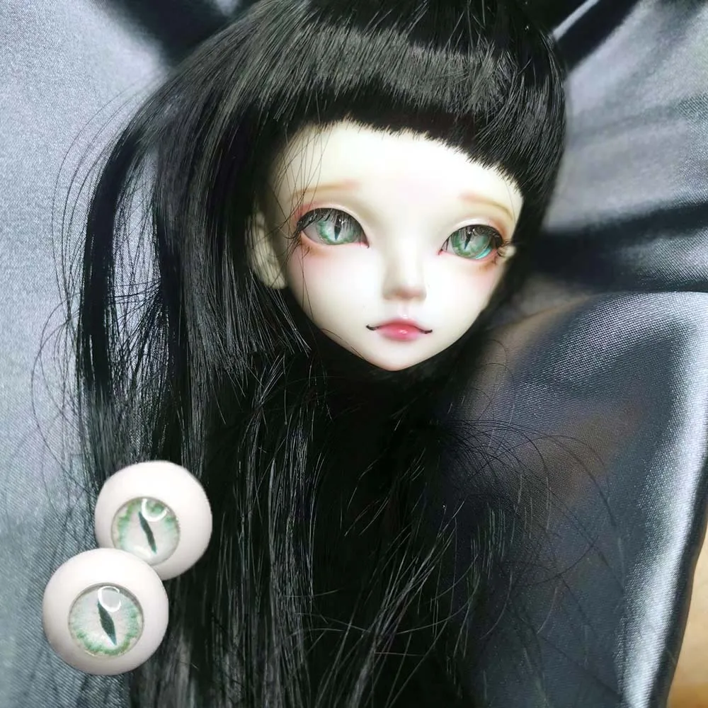 Bjd 1/6 Глаза Змея кошачьи глаза зеленый 1/3 1/6 1/8 BJd Кукла SD MSD 8 мм 10 мм 12 мм 14 мм 16 мм 18 мм 20 Печать Пластик BJD кукла аксессуары