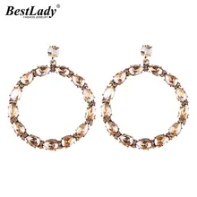 Best lady Fashion Jewelry Hot Sale Big Round Pendant Statement Earrings Women Wedding Party Cheap Wholesale Stud Earrings Bijoux