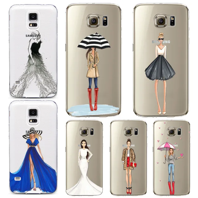 fashion cool girl case for samsung galaxy s7 s7edge s6 edge plusfashion cool girl case for samsung galaxy s7 s7edge s6 edge plus s6edge s5 transparent clear tpu back cover hot selling 25 style