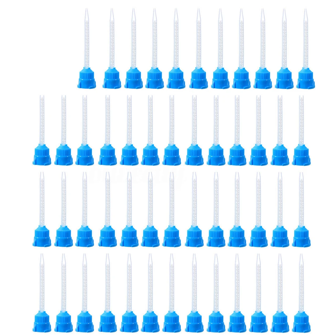 

Useful 50x Dental Impression Tip Temporary 1: 1 Silicone Rubber, 50X Blue Tips