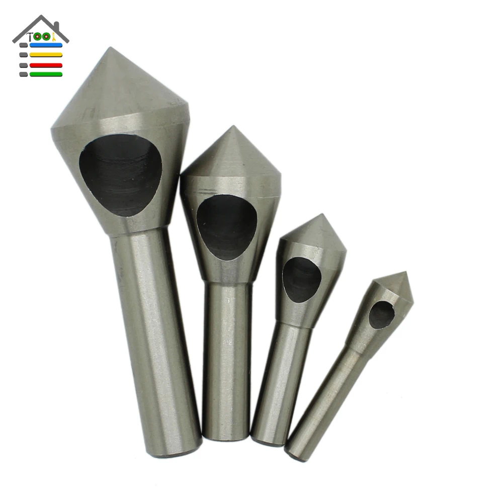 

4pc Countersink And Deburring Tool Set  Drill Bit Taper Hole Cutter Steel/Aluminum/PVC Plate Countersunk Head Drill Chamfer Set