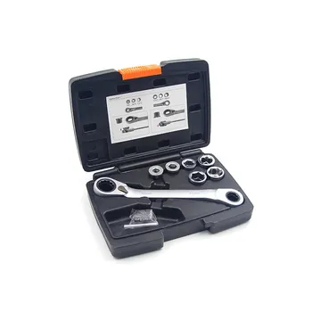 

13 IN 1 Multi-Function Fixed Ratchet Wrench Hand Tool Set Spanner Adapter Drive Socket Torque Wrench Socket