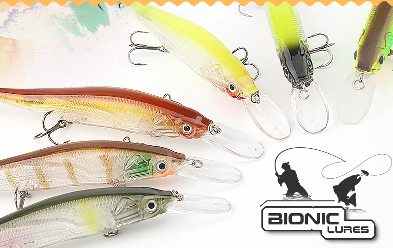 Fishing Lures Minnow Hard Wobblers Crankbait 3D Eyes Gold-plated Plastic Laser Reflective Baits Winter Fishing Decoy Tools (3)