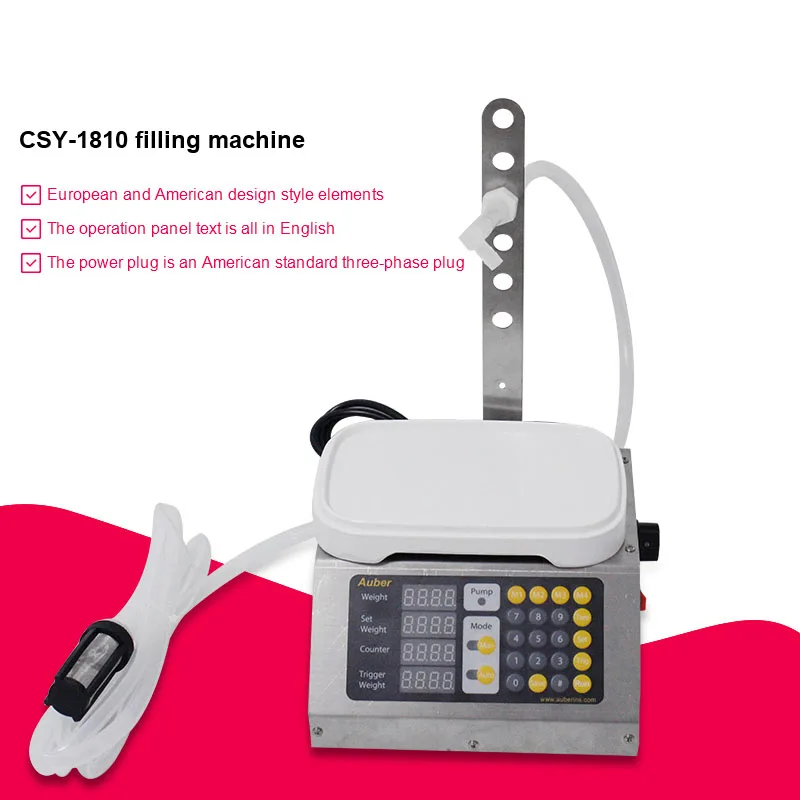 

Small Automatic CNC Liquid Filling Machine Drinks Milk Quantitative Filling Sub - Loading Weighing Filling Machine CSY-1810