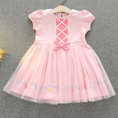 Платья для маленьких девочек г. Летние вечерние платья-пачки Белоснежки для костюмированной вечеринки детские костюмы, одежда для малышей Детская одежда От 1 до 6 лет - Цвет: Pink
