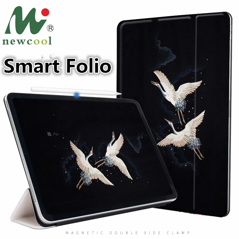 

Caroon Crane Smart Folio for 12.9-inch iPad Pro (3rd Generation) Cover Smart Folio for 11-inch iPad Pro stand tablet case