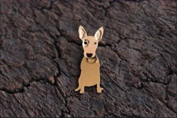 Commercio All'Ingrosso Bull Terrier Orecchini, Bull Terrier Dei Monili, Oro Dell'Orecchio Del Cane, Fronte Retro Orecchini, Cane Ritratto, 12 Pz/Lotto