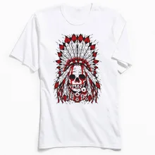 Indian Mens Tshirt New Design Skull Tops TShirt Round Collar Summer 100% Cotton Fabric T Shirts Printing Short Sleeve T-Shirt new mens colors short sleeve cotton tshirt henry kissinger quote absence