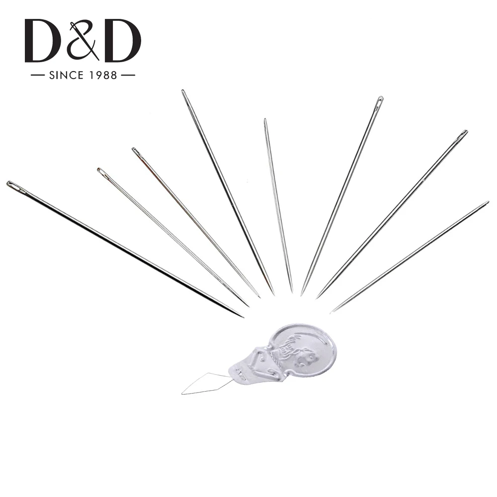 

14Pcs Embroidery Sewing Needles Kits with Needle Threader Stainless Steel Sewing Set Mending Craft Needles Accessories