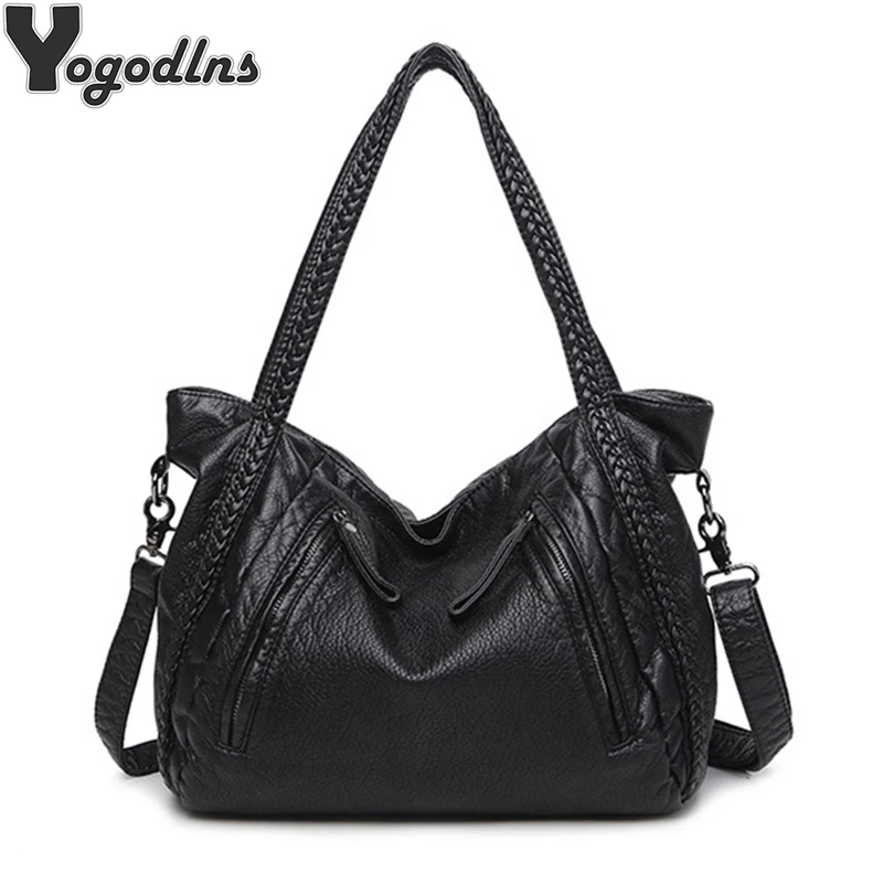 

Large Soft Leather Bag for Women Handbags Ladies Crossbody Bags Hobos Shoulder Bags Female Big Tote Sac A Main