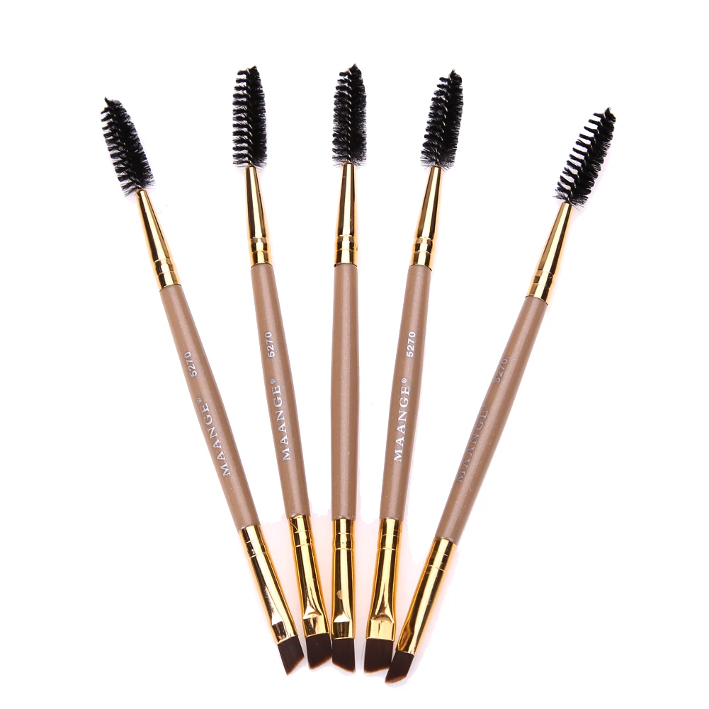 Professional Two Heads Eyebrow Brush Comb Eyeshadow Powder Eyelashes