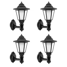 4 шт. современные светодиодные Солнечный свет сада Открытый Водонепроницаемый настенный светильник солнечный Мощность светильники для украшения сада наружного освещения