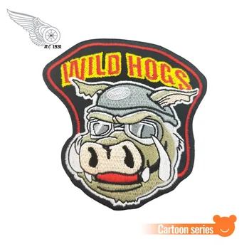 

Fantastic Wild Hogs Bulk Embroidered Patch Motorcycle Biker Vest Iron On Patch Wholesale Movie Slogan 3.5" Patch Free Shipping