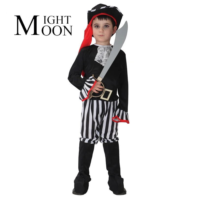 MOONIGHT Jack Sparrow Kids Boys Pirate Costumes Halloween Cosplay Costumes For Kidsboys pirate