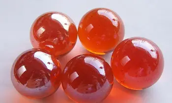 

Free shipping 20pcs/lot 22mm Orange Red glass ball marbles toys Vase aquarium decoration ball