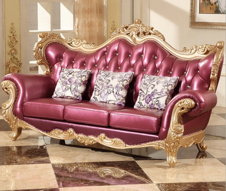 Us 4868 0 Antique Design Solid Wood Furniture Top Grain Leather Living Room Sofa 152 In Living Room Sofas From Furniture On Aliexpress