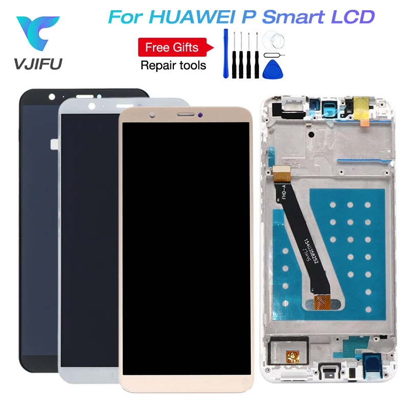 10 шт./лот для P Smart ЖК дисплей дигитайзер сенсорного экрана в сборе Huawei LCD с рамкой