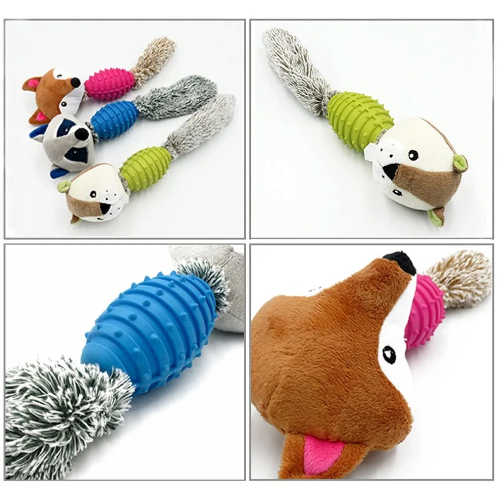 

1 PC Pet Toy Dog Plush Toy With Bird Shape Built-in Sound Device Chew Toy Candy Color Chewing Training Tool For Puppy