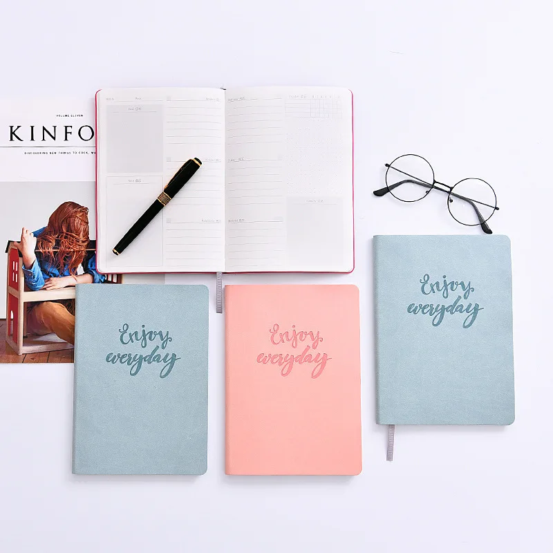 

notebook PU Leather Notebook, Soft Cover Daily Notepad For School Student Bullet Journal Sketchbook Agenda planner A5 Wholesale