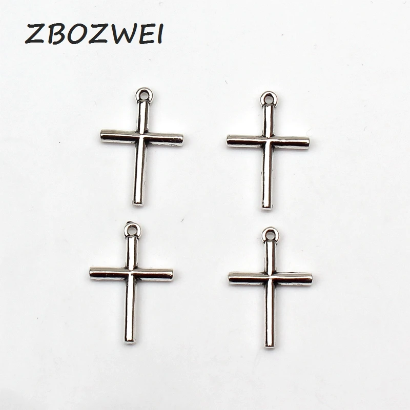 

12pcs Charms Cross religion 15*22mm Antique Tibetan Silver Pendant Accessories DIY Vintage bracelet Necklace Handmade