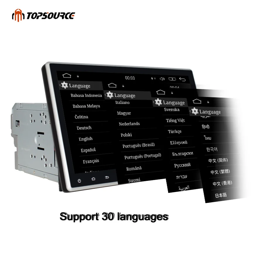 TOPSOURCE автомобильный мультимедийный плеер Универсальный Android 6 0 2 Din 10 1 дюймов
