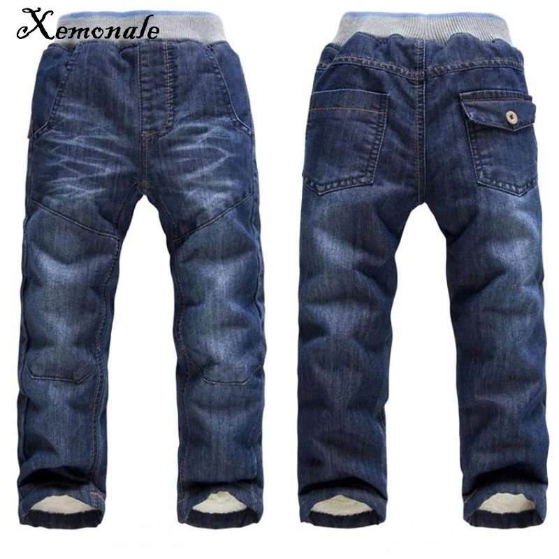 

Xemonale New Arrival Boys jeans trousers casual jeans Thick Winter Warm Pants Children Fashion cotton winter pants