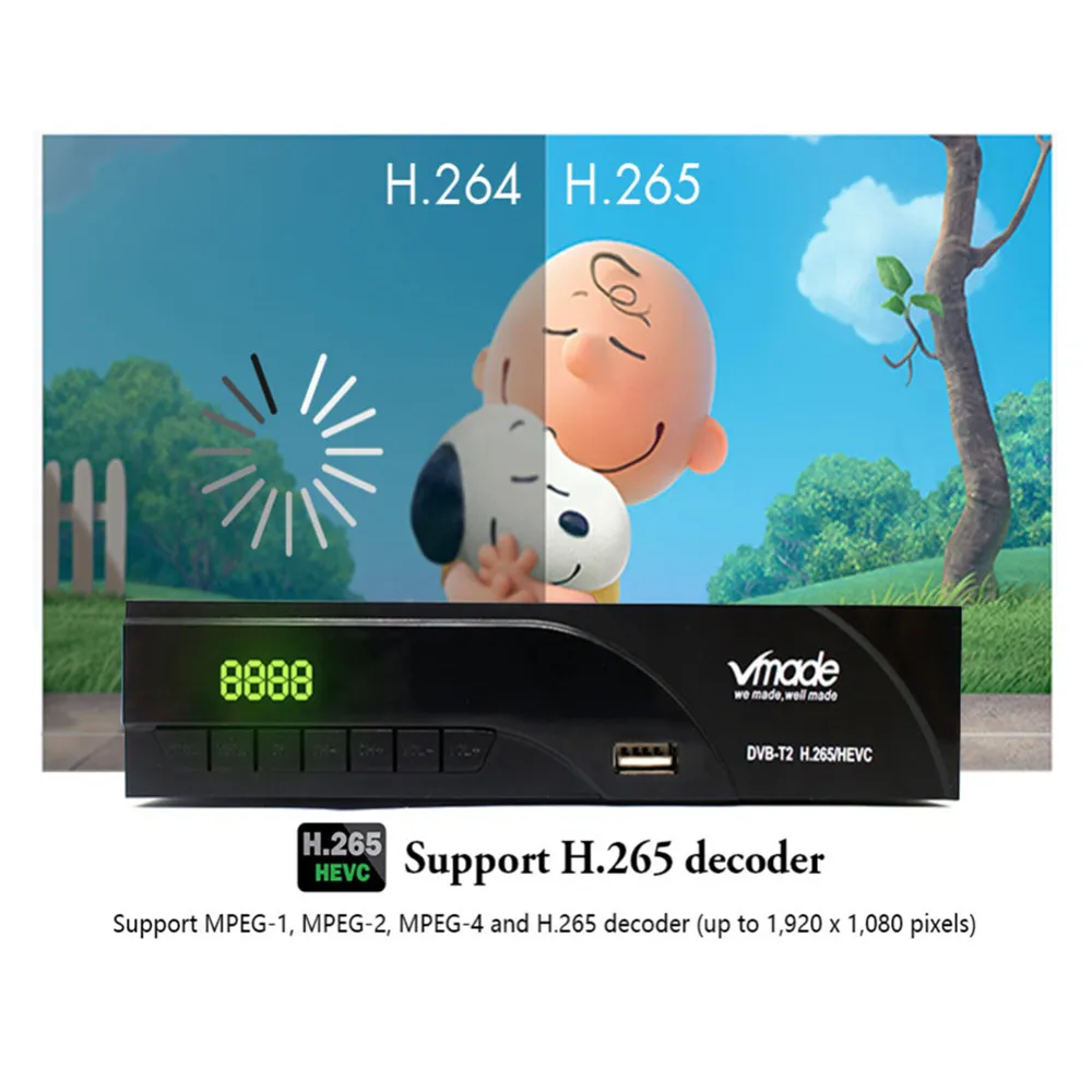 Специально для Германии DVB-T2/T встроенный RJ45 lan H.265/HEVC HD цифровой наземный приемник Поддержка Youtube Dolby AC3 DVB T2 ТВ-тюнер