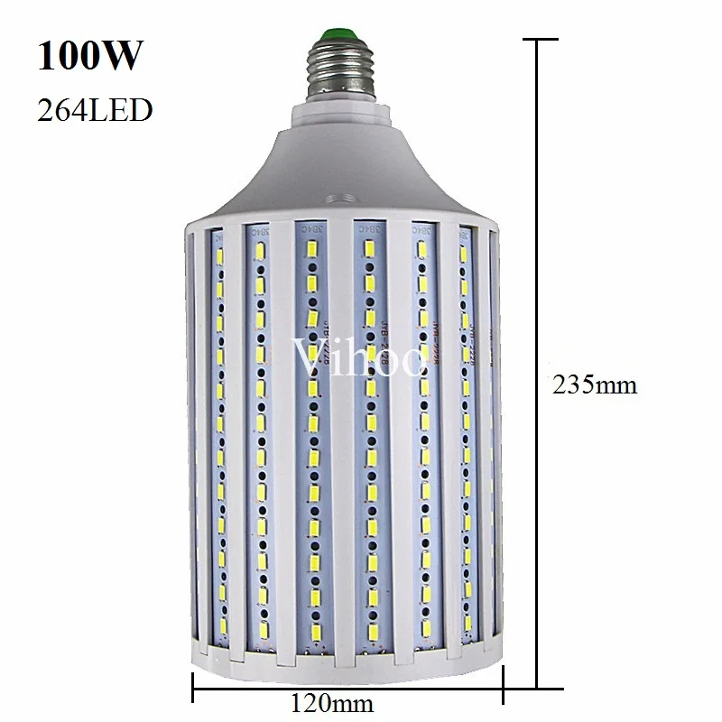 Энергосберегающие E27 B22 E40 7 Вт, 12 Вт, 15 Вт, 25 Вт, 30 Вт, 40 Вт, 50 Вт, 60 Вт, 80 Вт, 100 Вт 220 V 110 V светодиодный кукурузная осветительная лампочка светильник Теплый Холодный белый