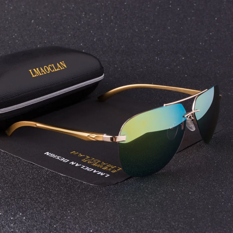 Фирменный дизайн, алюминиево-магниевые мужские поляризованные солнцезащитные очки, винтажные зеркальные солнцезащитные очки для вождения, мужские очки для рыбалки, женские очки