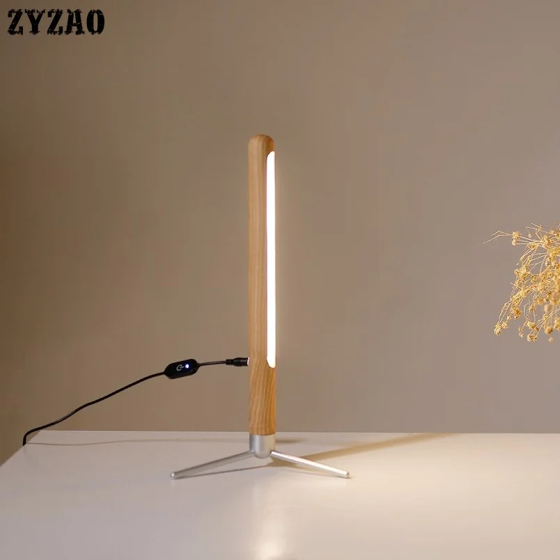 Современная простая настольная лампа из дерева в скандинавском стиле, прикроватная настольная лампа для спальни, настольная лампа для чтения, креативная декоративная прикроватная лампа для дома