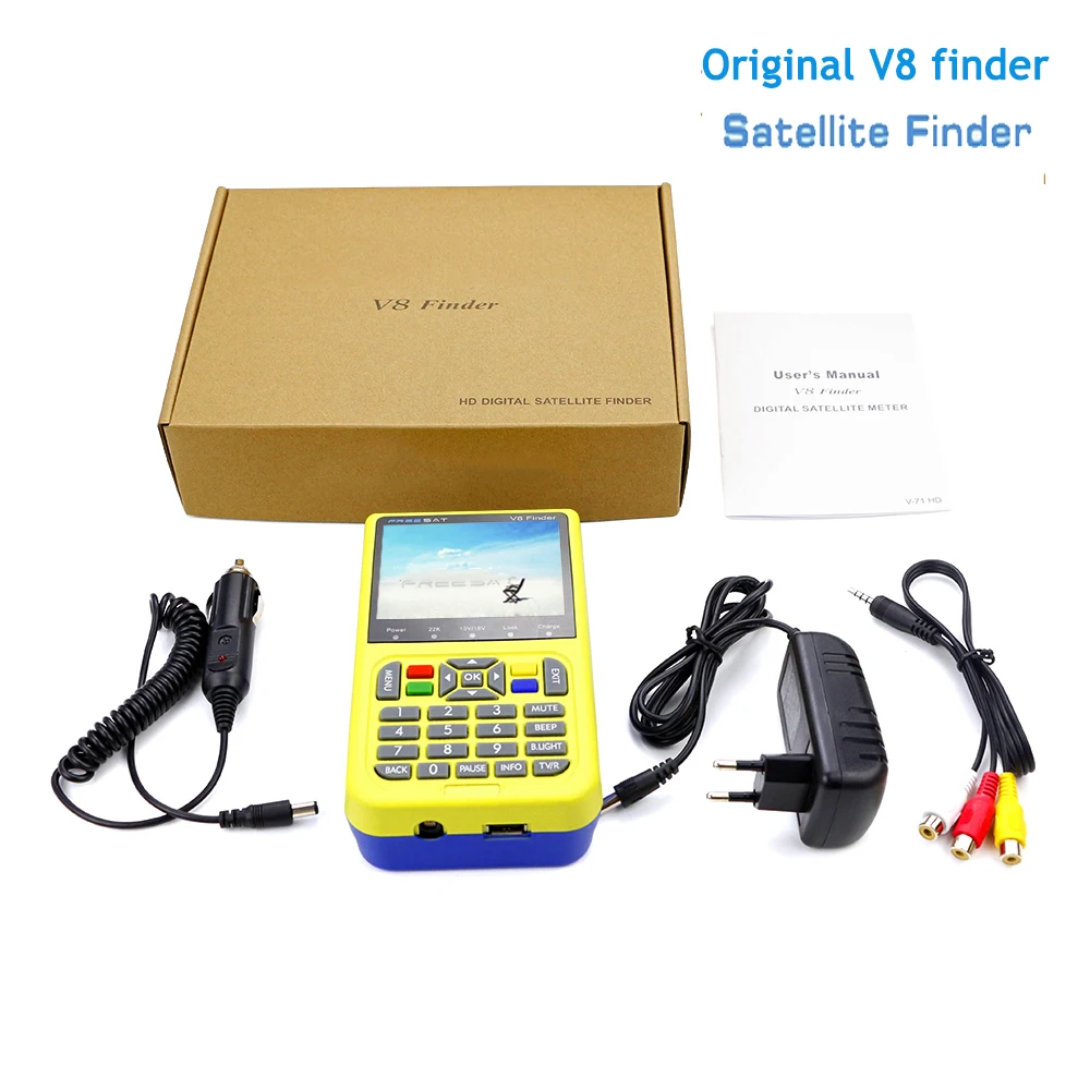 

V8 Finder V-71 Full HD DVB-S/S2 Digital Satellite meter Satellite Finder MPEG-2 MPEG-4 FTA 3.5 inch LCD Display Satlink