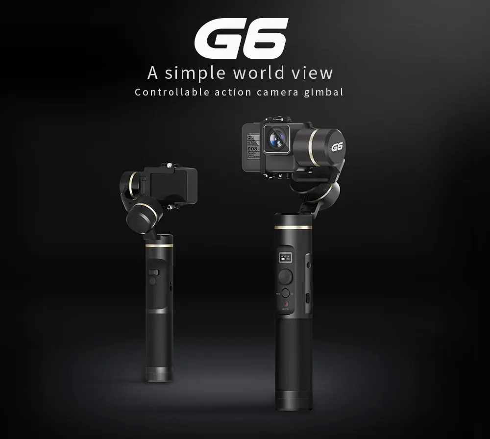 Feiyutech feiyu G6 Gimbal Feiyu действие Камера Wi-Fi, Bluetooth OLED Экран угол для Gopro Hero 6 5 4 RX0 xiaomi yi sony