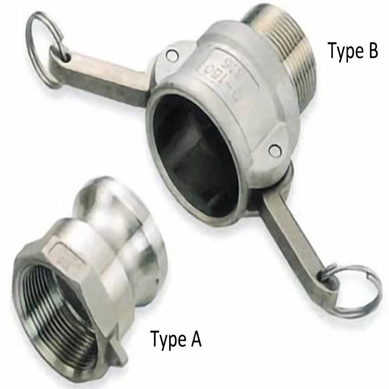 

4" Type B + A Quick Camlock Adapter SS304 Stianless Steel BSPT Thread Camlock Coupling for Home brewing