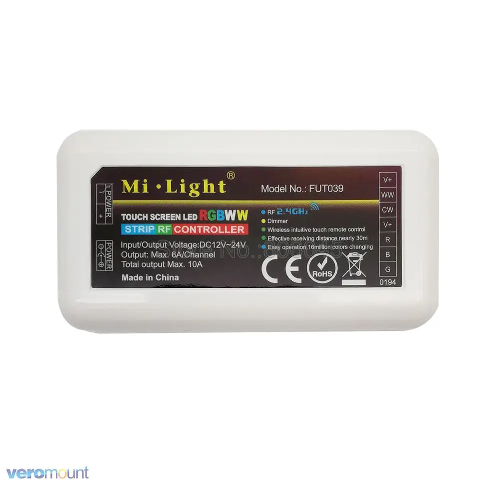 Miboxer RGB+ CCT(RGB+ холодный белый+ теплый белый) светодиодный Управление; DC12-24V Поддержка Wi-Fi Управление 2,4G RF Беспроводной 4-Зона дистанционного управления Управление
