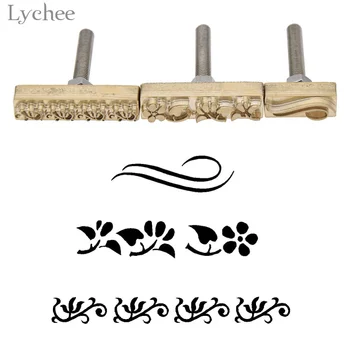 

Lychee 1pc Wave Flower Pattern Leathercraft Carving Tool DIY Handmade Sewing Craft Leather Working Tool