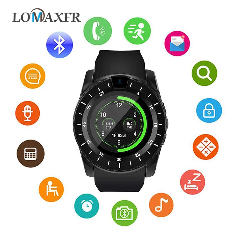 

Smart Watches V8s Sport Men Watch Reloj Smartwatch Mujer With Camera Sim TF Card Slot Waterproof For IOS Android Phones PK Y1 V8