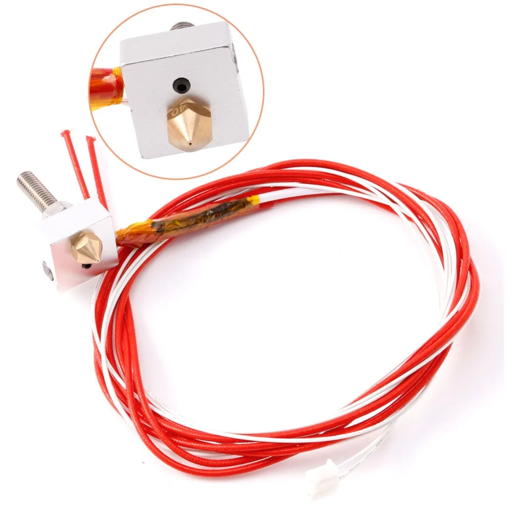 1 шт. 12В 75 мм 0 4 MK8 сопло экструдер нити HotEnd для Prusa i3 3D принтер новый|nozzle extruder|hotend for
