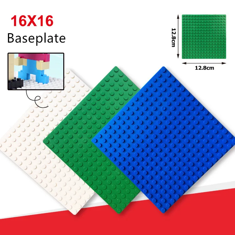 

4pcs/lot! 16*16 Bricks Baseplate Base Plate for Small Blocks Particles 12.8*12.8cm LegoIN MiniFiguresIN Baseplate