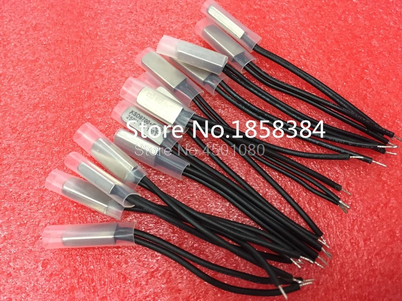 5x Termostato KSD9700 40°C NC (normalmente Chiuso) - Interruttore Bimetallo Con Cavi 7,3cm Per Protezione Elettrodomestici