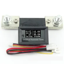 100A шунт вольтметр отдельный измеритель тока измеритель мощности термометр-таймер, тестер емкости