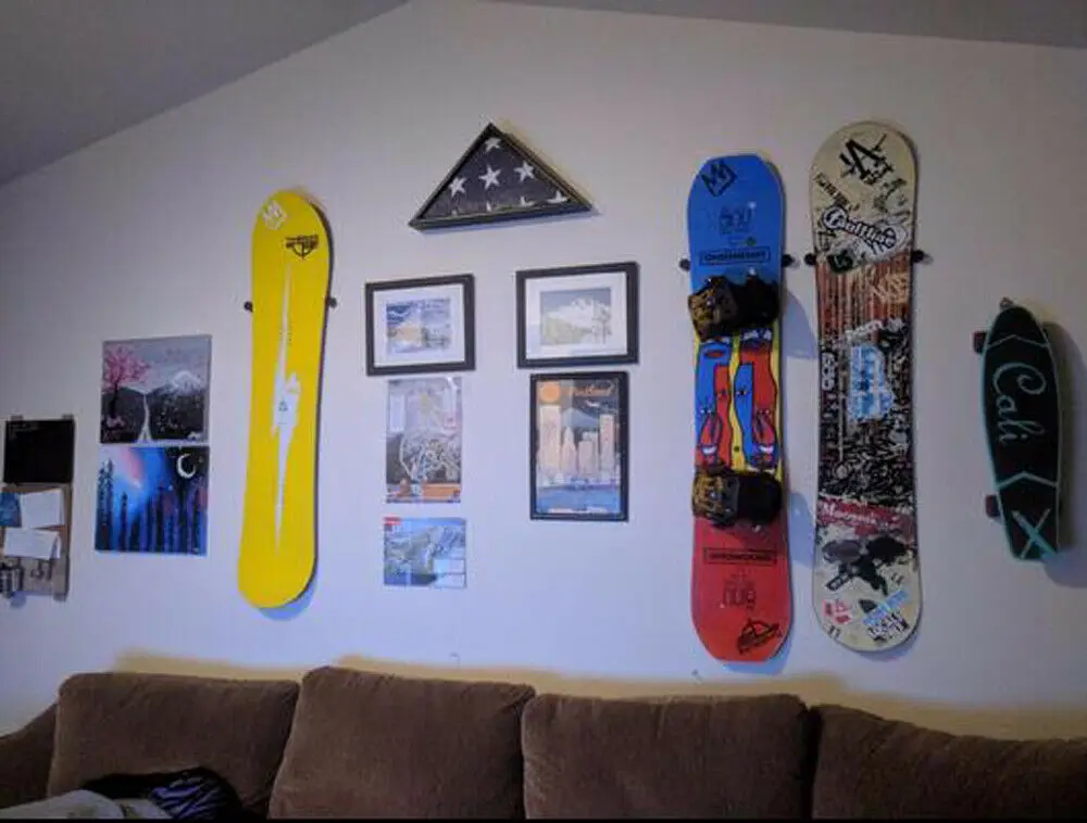 Skateboard Hanger Snowboard Rack Naked Longboard Wall Mount Holder Display 4/PK skateboard rack